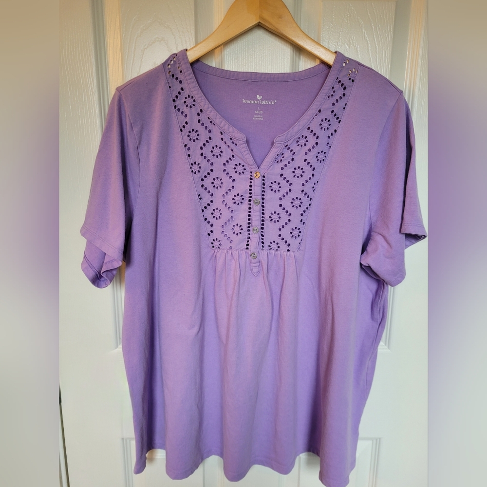 Women Within Blouse with Eyelet Detail